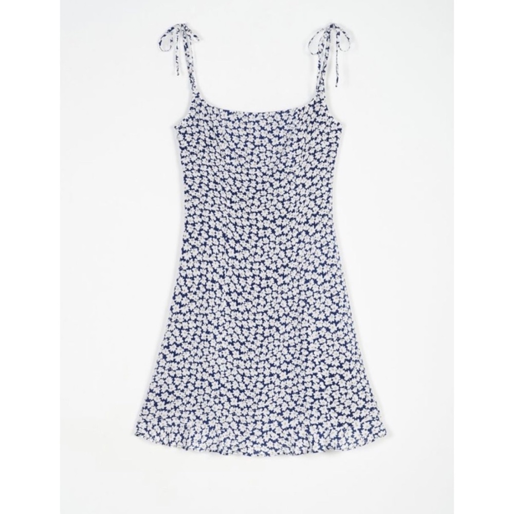 Petite Studio Blue and White Floral Mini Dress